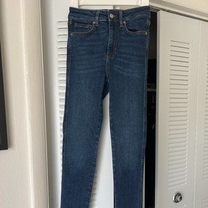 We the Free Raw Hem Dark Wash Skinny Jeans